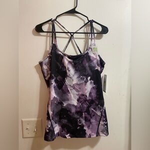 Gaiam Shine Bra Tank in Arianna Print Size Large